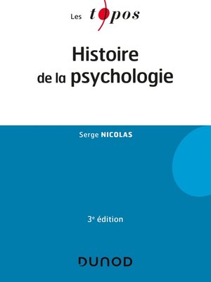 cover image of Histoire de la psychologie--3e éd.
